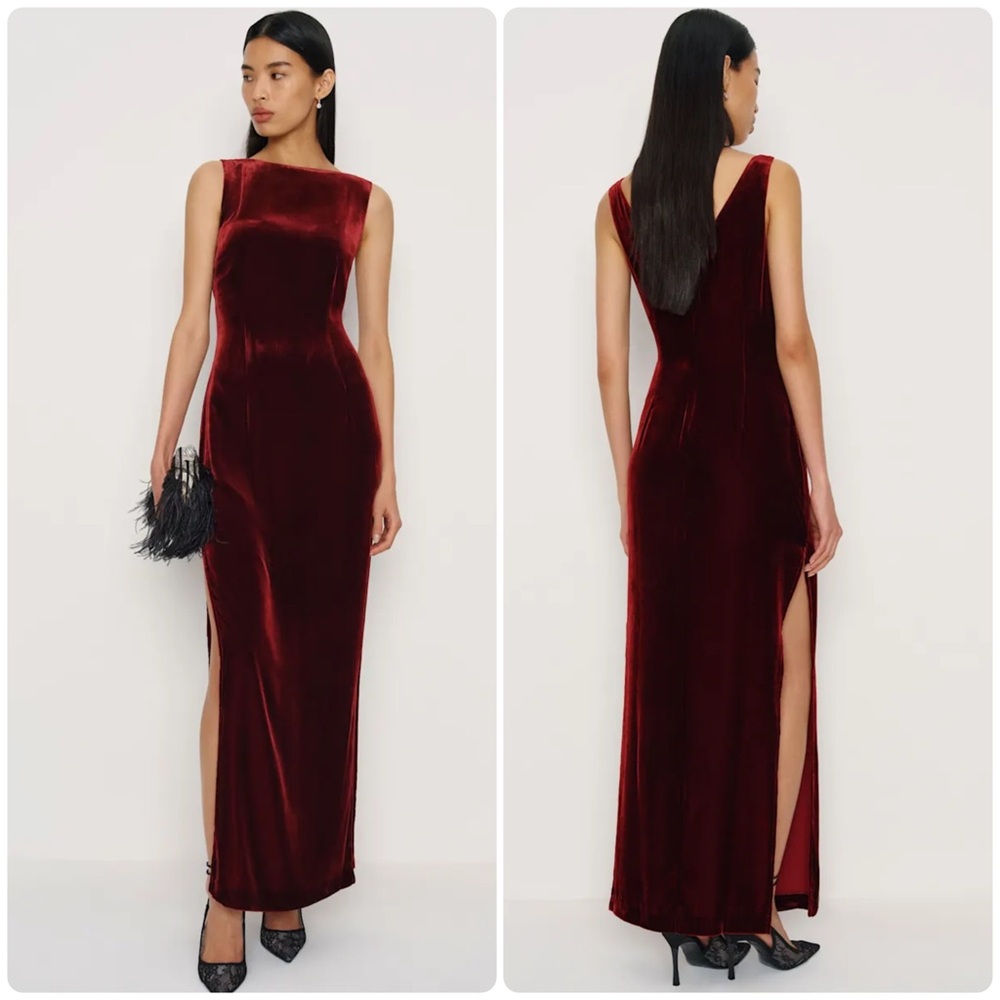 Reformation Romy Velvet Dress